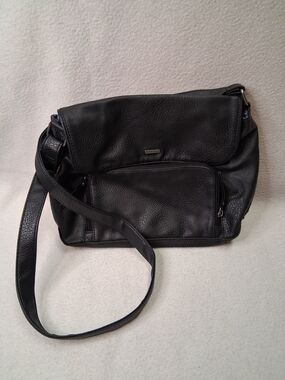 Y2K Roxy Black Leather Shoulder Bag